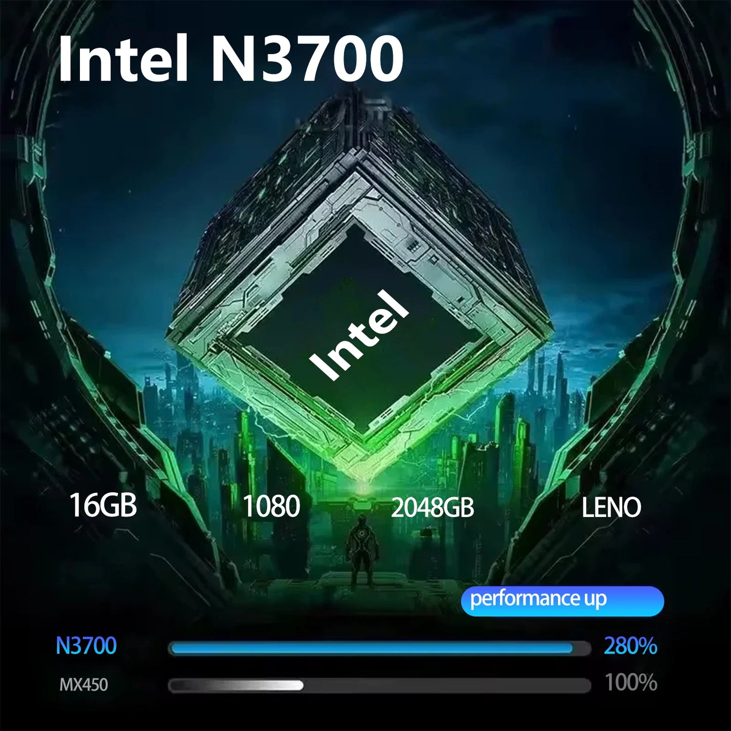 Laptop 14.1" Full HD IPS Intel N3700 Quad Core | 16GB RAM DDR3 | SSD 512GB/1TB/2TB | Windows 11 Pro | Notebook Ultrabook Leggero per Lavoro e Studio