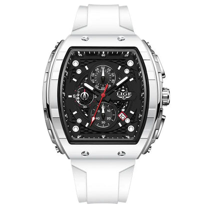 LIGE Waterproof Watches For Men Original Brand Luxury Silicone