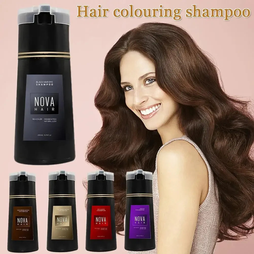 Eelhoe Nova Shampoo Colorante Nero 3-in-1 per Capelli Bianchi. TK