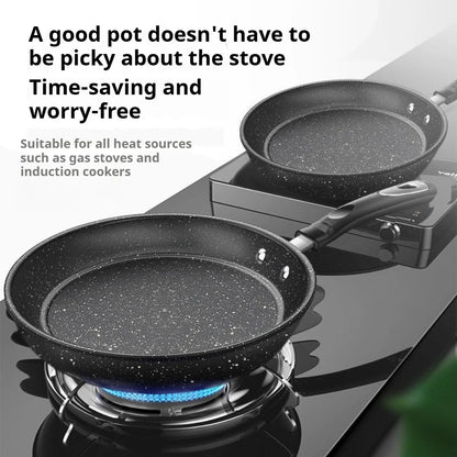 24/26cm Frying Pan Maifan Stone Omelette Skillet Pan Light Oil Cooking Pan Kitchen Flat Bottomed Steak Pan Universal Stovetop