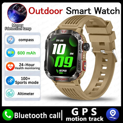 New Military GPS Smart Watch Men Flashlight Compass Waterproof