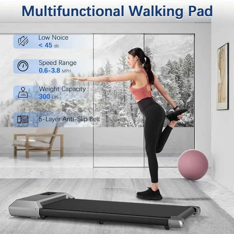 300lbs Treadmill for Home 2.5HP Treadmills Walking Pad LCD