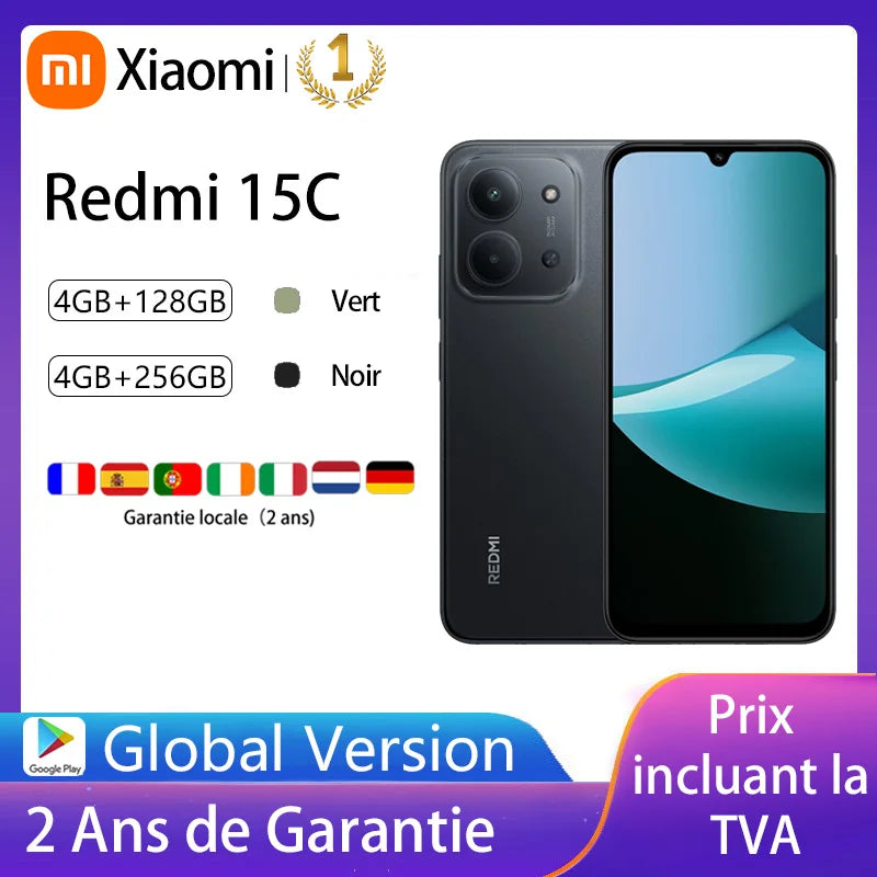 【Brand+】Xiaomi Redmi 15C Global Version 50MP main camera