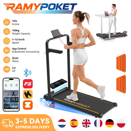 Ramypoket Walking Pad Inclinato 15% | Tapis Roulant 12 Km/H. TK
