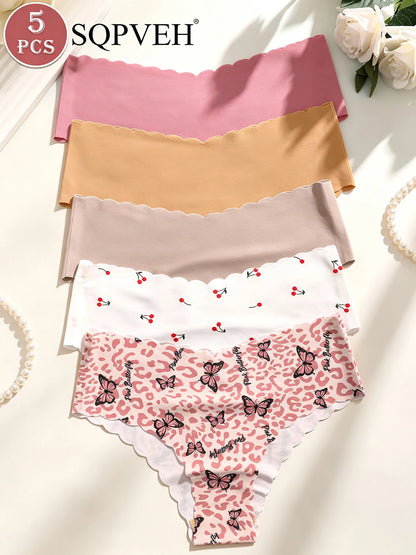 Mutandine Senza Cuciture da Donna Invisibili (5 Pezzi) - Slip Bikini Elasticizzati. TK