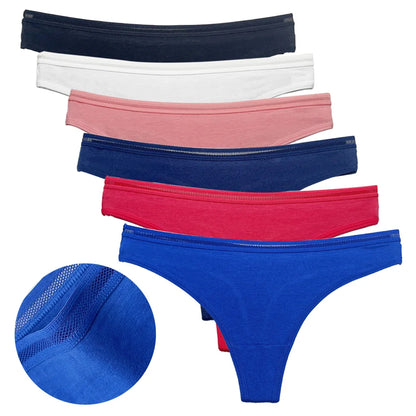 5 PCS/Set Women Cotton Thongs Panties Sexy Low Waist G-String