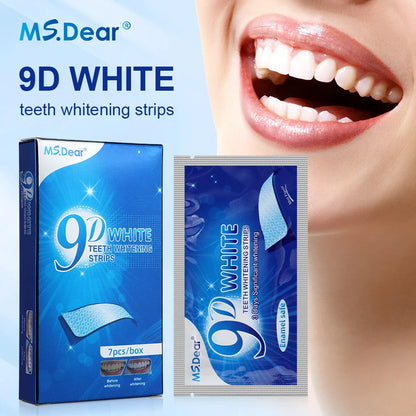 9D Gel Teeth Whitening Strips – Professional White Smile at Home