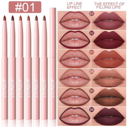 6pcs Lip Liner Pen Set Long-Lasting, Waterproof Sweatproof,