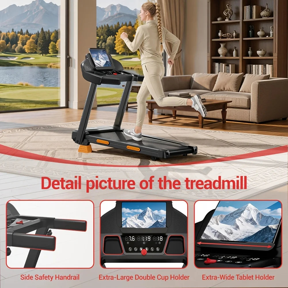 Tapis roulant pieghevole inclinazione 15%, Sinaopus 4-in-1 folding treadmill, Tapis roulant salvaspazio 170 kg (300lbs).TK