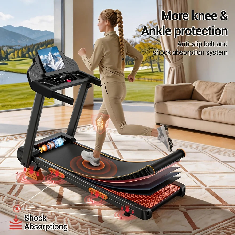 Tapis roulant pieghevole inclinazione 15%, Sinaopus 4-in-1 folding treadmill, Tapis roulant salvaspazio 170 kg (300lbs).TK