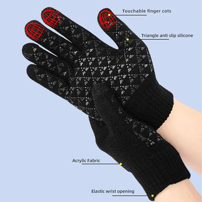 Guanti Riscaldati USB in Maglia - Touch Screen e Antiscivolo Unisex. TK