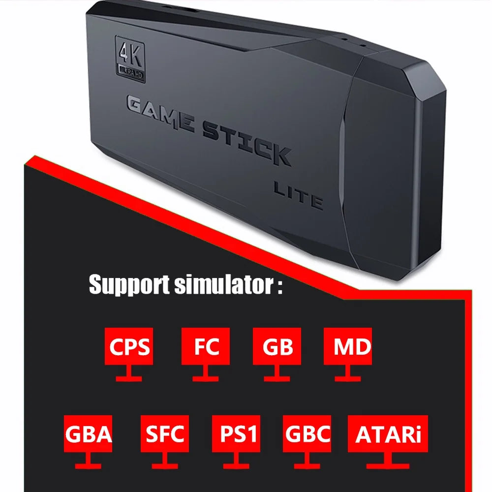 M8 Video Game Console 4K HDMI-Compatible Game Stick Built