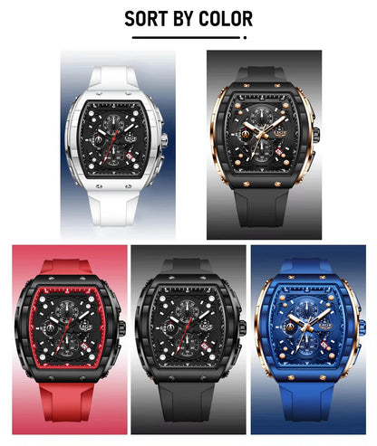 LIGE Waterproof Watches For Men Original Brand Luxury Silicone