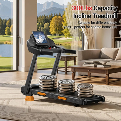 Tapis roulant pieghevole inclinazione 15%, Sinaopus 4-in-1 folding treadmill, Tapis roulant salvaspazio 170 kg (300lbs).TK