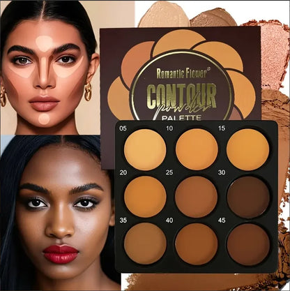 9-Color Waterproof Contour Concealer Matte Palette  Medium