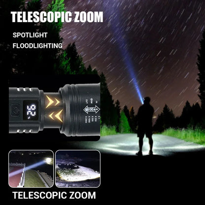 ZHIYU Torcia Tattica Laser LED Alta Potenza 2000LM - Ricaricabile TYPE-C. TK