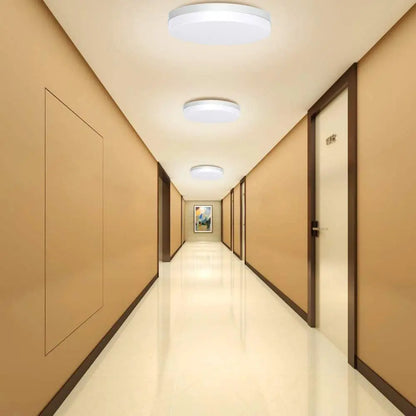 Ultra-thin Round LED Ceiling Lamp Waterproof Flush Mount Fixture 6500K Daylight Modern Home Lighting for Bedroom Kitchen Hallway
