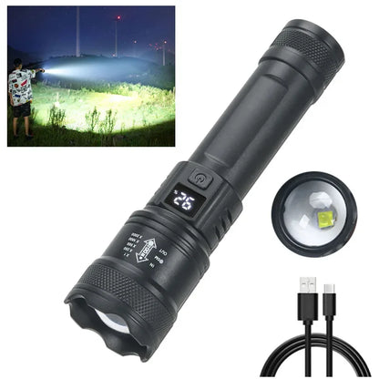 ZHIYU Torcia Tattica Laser LED Alta Potenza 2000LM - Ricaricabile TYPE-C. TK
