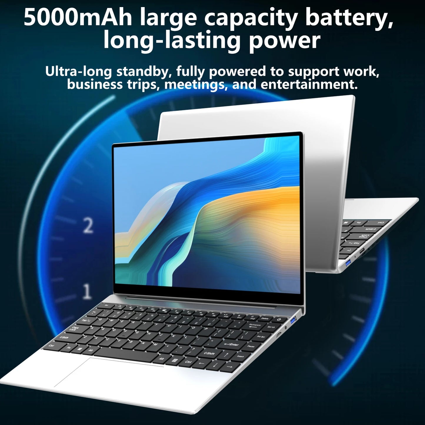LENO Laptop 14.1” Ultra Slim | 16GB RAM 2TB SSD | Intel N3700 | Windows 11 | Full HD IPS | Notebook Leggero per Studio, Lavoro e Gaming
