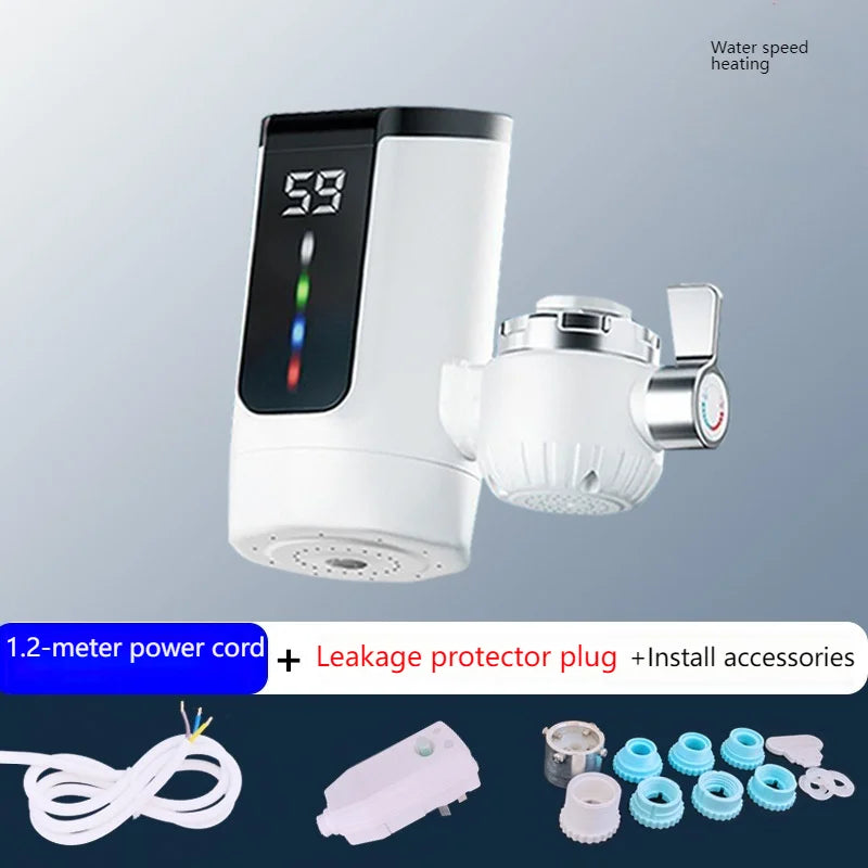 Electric Kitchen Sink Water Heater Tap Instant Hot Stainless Steel Water