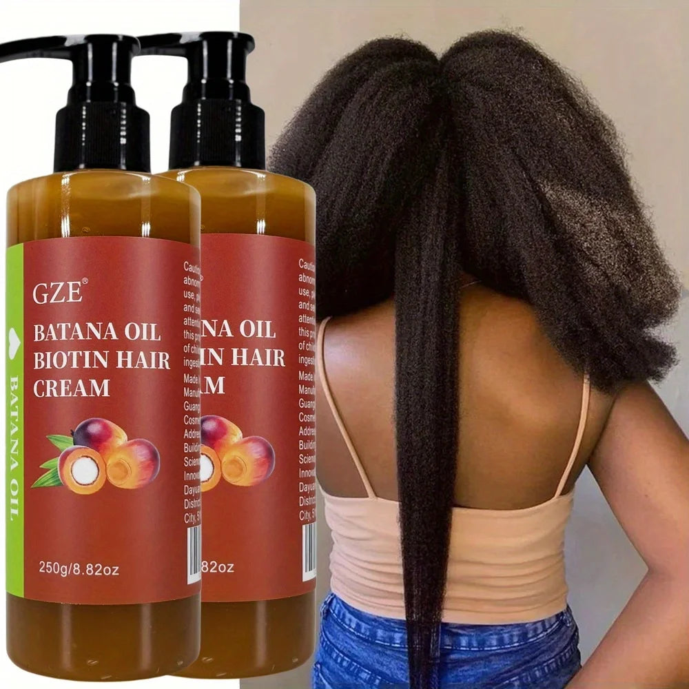 GZE Crema Capelli al Batana e Biotina 250g - Confezione Doppia (2 Pack). TK