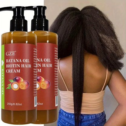 GZE Crema Capelli al Batana e Biotina 250g - Confezione Doppia (2 Pack). TK