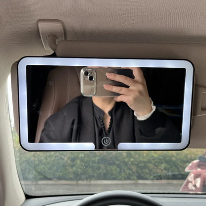 Car Interior Mirrors Sun Visor Plate LED HD Makeup Mirror