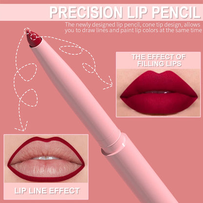 6pcs Lip Liner Pen Set Long-Lasting, Waterproof Sweatproof,