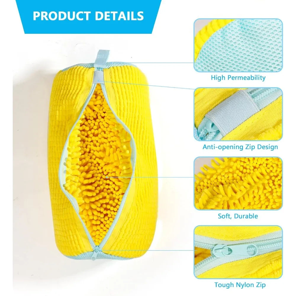 Durable Shoe Washing Machine Bag for All Shoe Types-Yellow