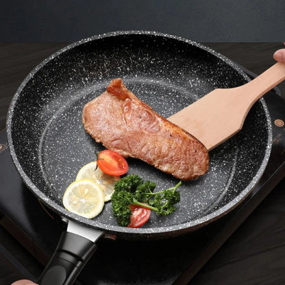 24/26cm Frying Pan Maifan Stone Omelette Skillet Pan Light Oil Cooking Pan Kitchen Flat Bottomed Steak Pan Universal Stovetop
