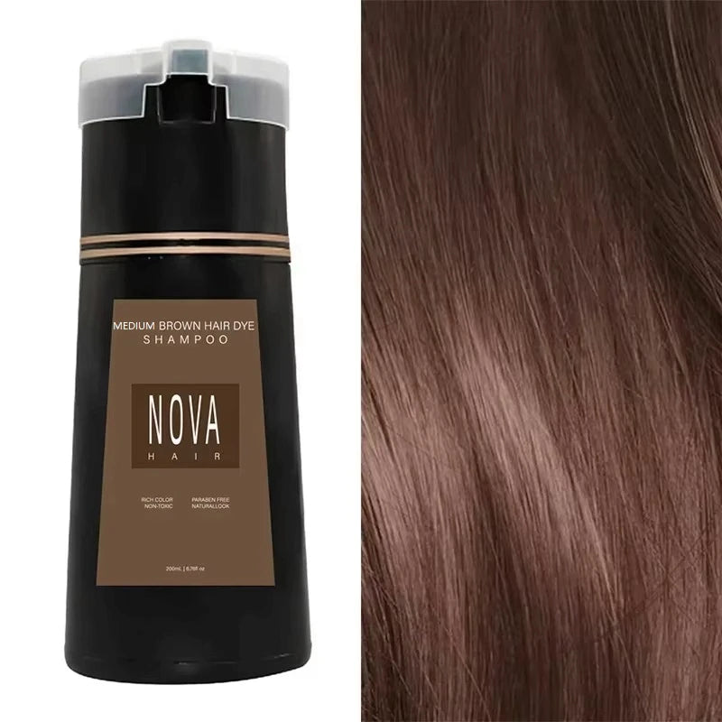 Eelhoe Nova Shampoo Colorante Nero 3-in-1 per Capelli Bianchi. TK