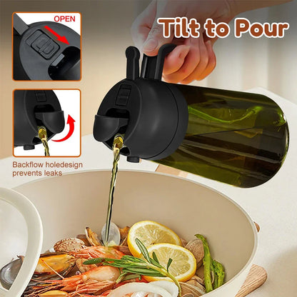 470ML/16oz Light-Blocking Dark Oil Sprayer for Cooking