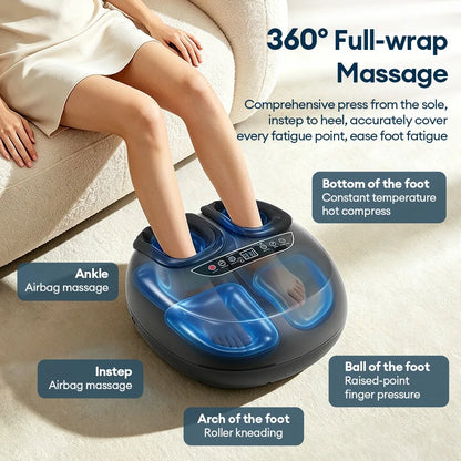 Foreverlily Massaggiatore Piedi Elettrico Shiatsu e Pressoterapia - Regolabile. TK