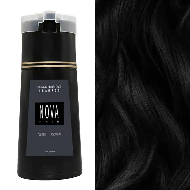 Eelhoe Nova Shampoo Colorante Nero 3-in-1 per Capelli Bianchi. TK