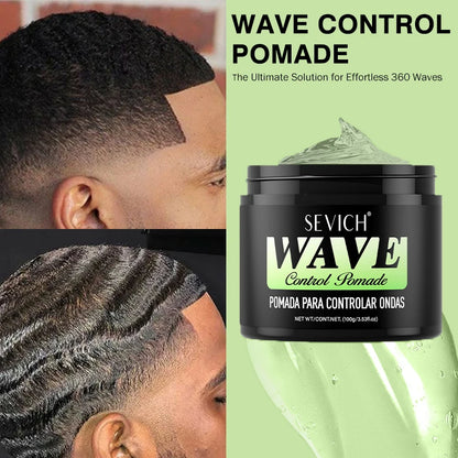 100g Deep Wave Control Pomade For African Men 360 Style Wave Styling Hair Cream Lasting Styling Hair Mud Hair Styling Product
