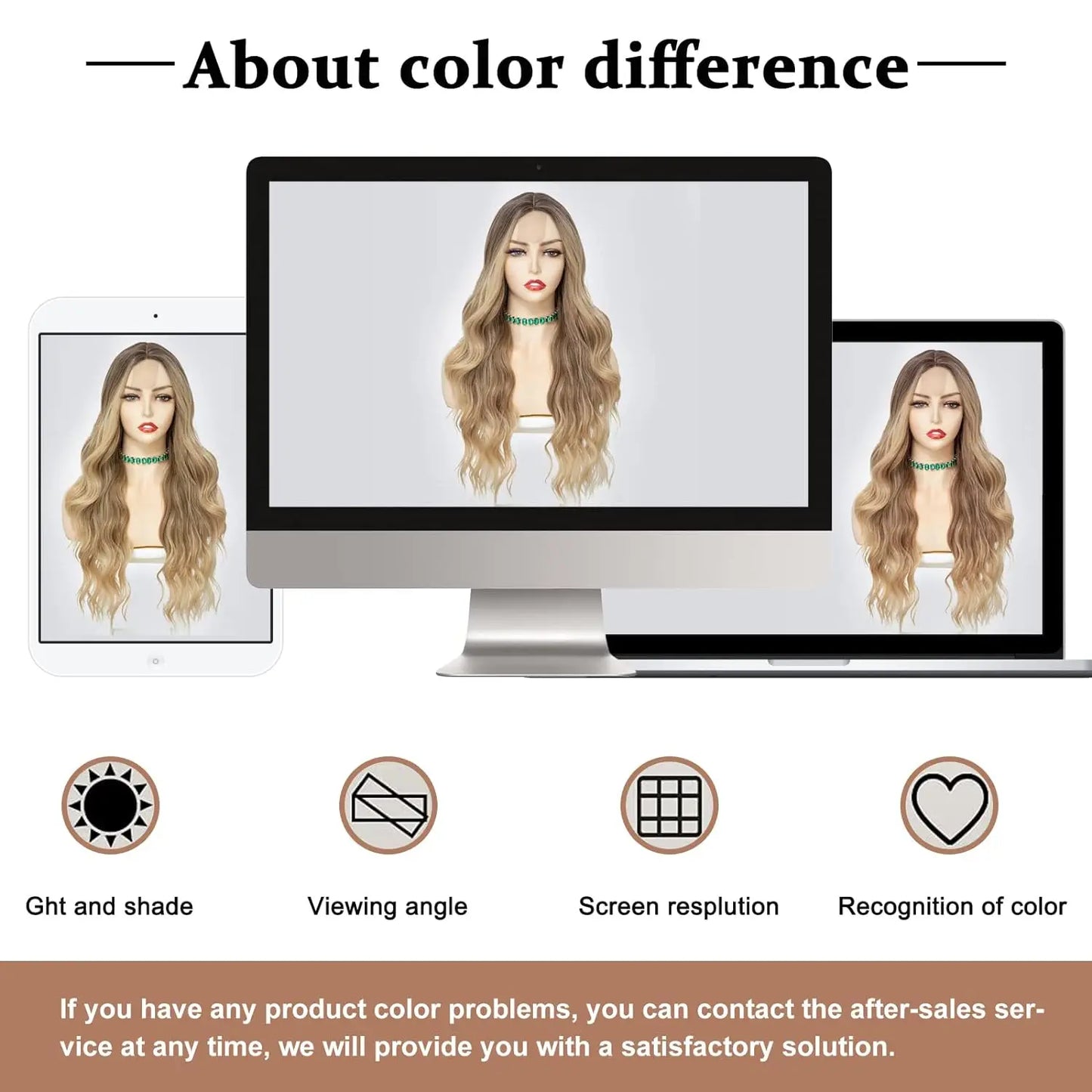 Synthetic Long Lace Ombre Blonde Wavy Wig for Women 26