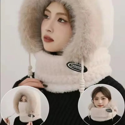 Cappello Termico Invernale da Donna con Sciarpa e Passamontagna Integrato. TK