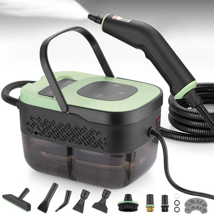 Pulitore a Vapore Portatile ad Alta Pressione 1800W - Igienizzante con 10+ Accessori. TK