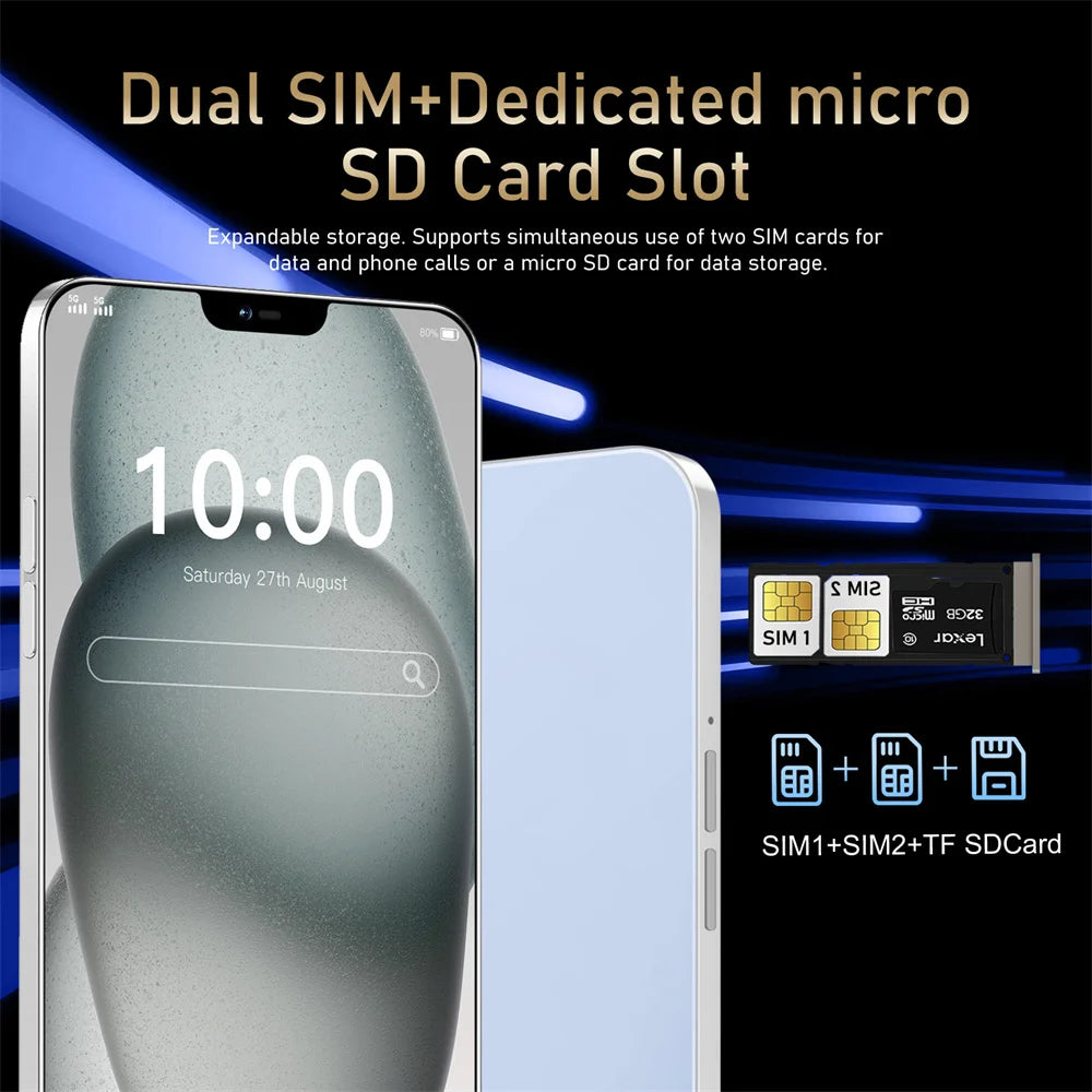 2026 Original Smartphone S26 Ultra 5G 7.0HD Dual Sim Card 16G+1TB Cell Phone