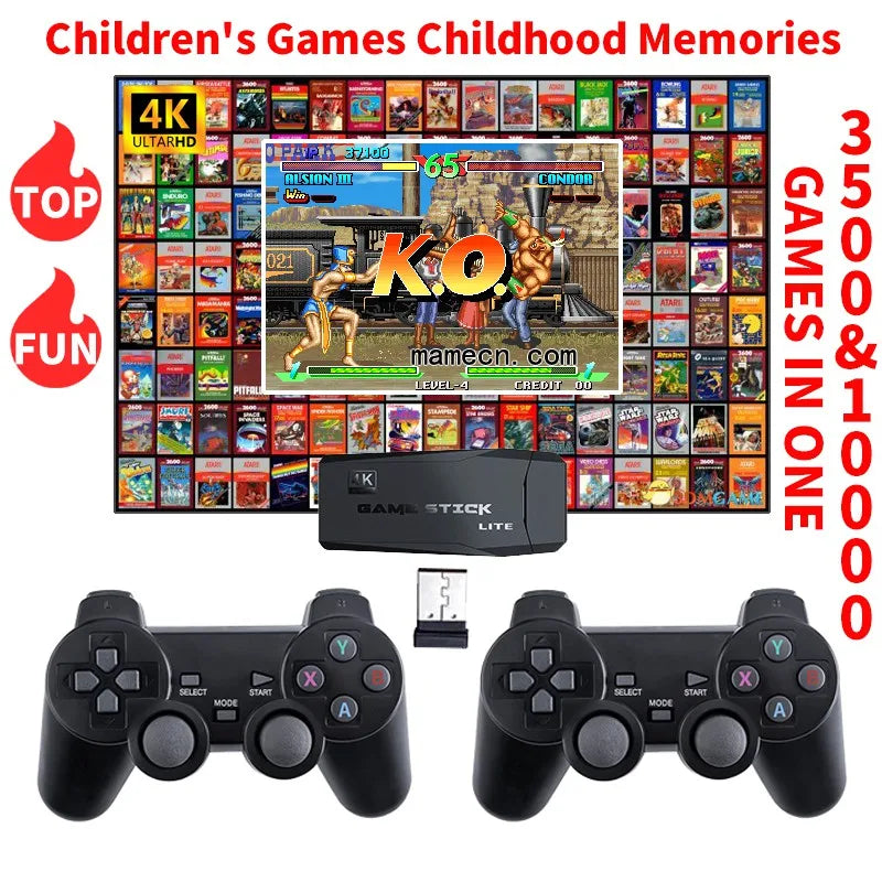 M8 Video Game Console 4K HDMI-Compatible Game Stick Built