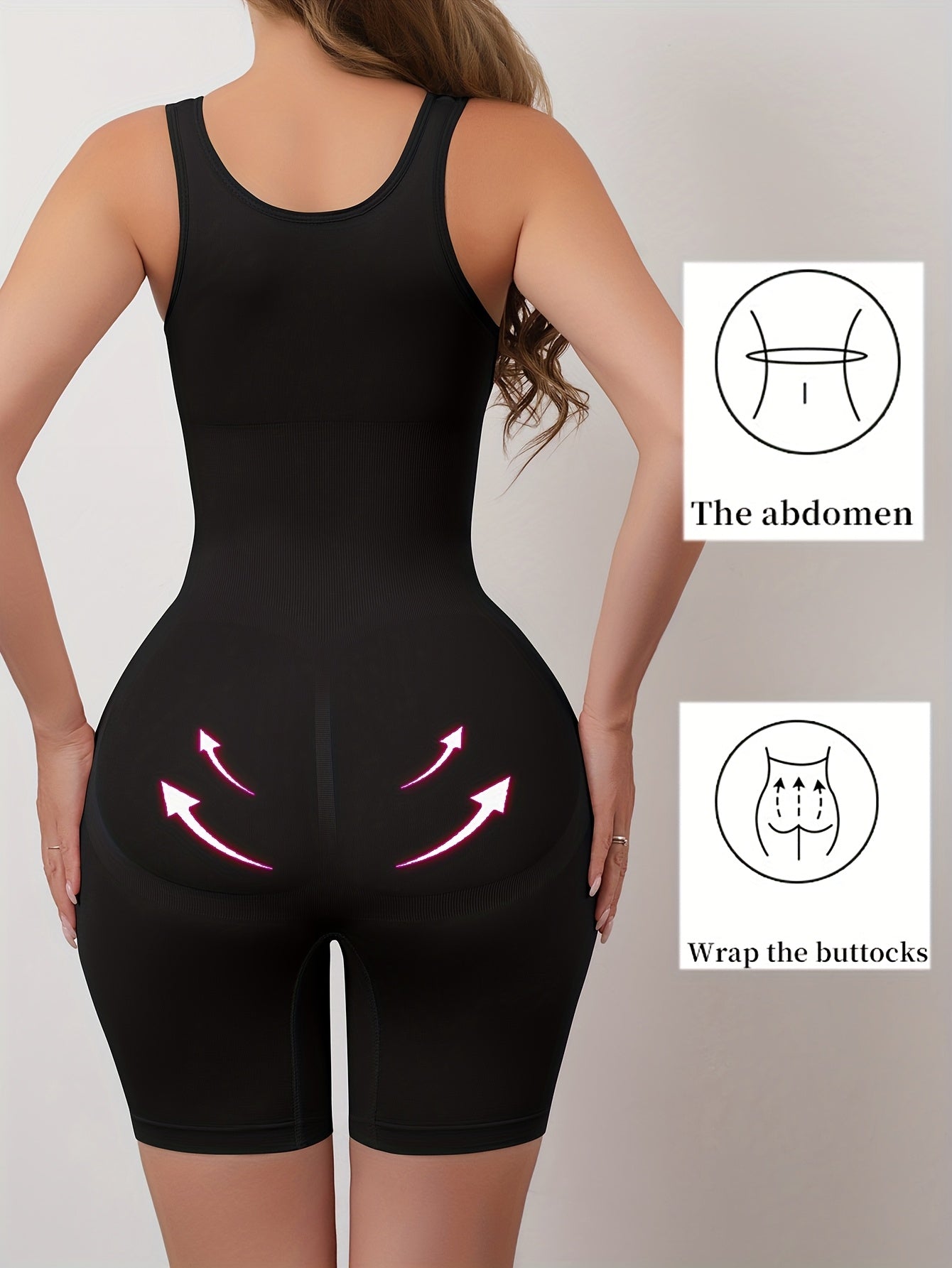 Seamless Double-Layer Compression Bodysuit – 3D Bust Lift & High-Support Tummy Control Shapewear