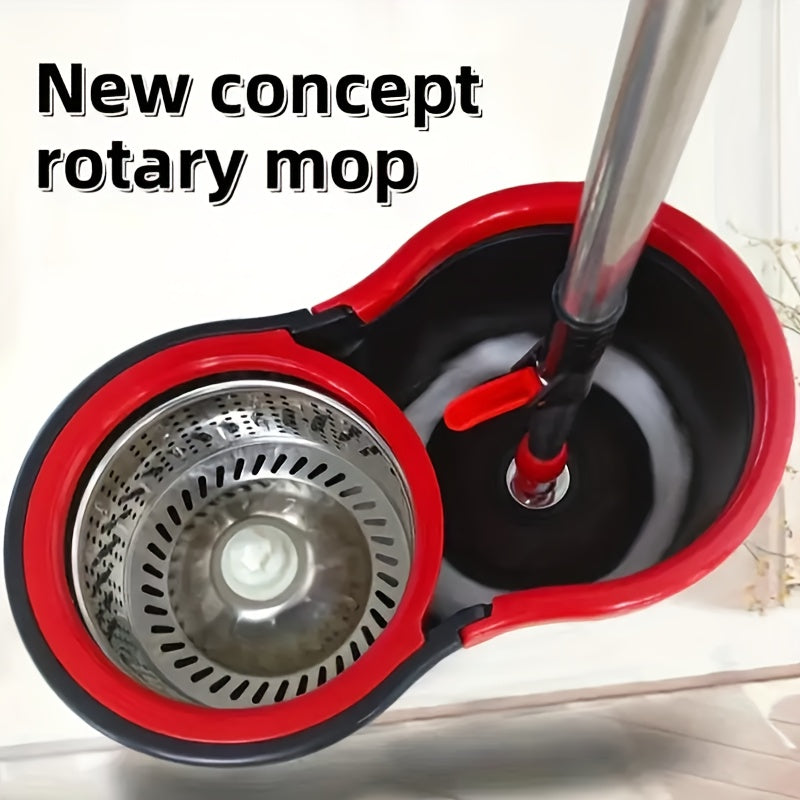 Rotating Mop and Bucket Set, 360° Rotating Mop Bucket System