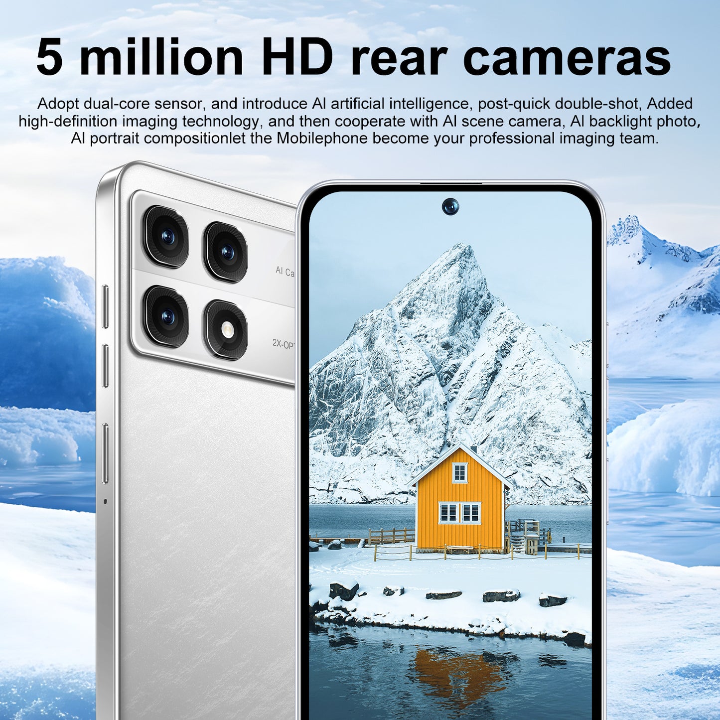 Smartphone with Dual SIM Dual Standby, 3G, 2GB of RAM, 16GB of Storage, a Large 6.5-Inch Touchscreen, 2MP And 5MP Cameras, Android 8.1