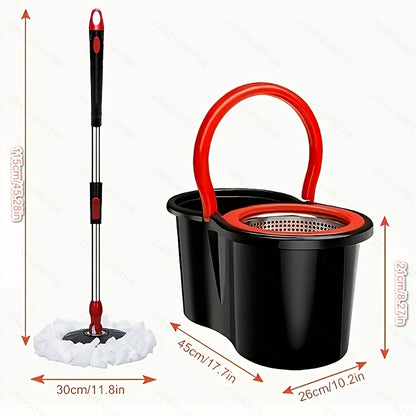 Rotating Mop and Bucket Set, 360° Rotating Mop Bucket System