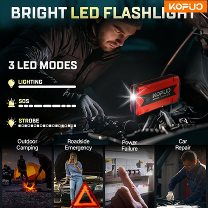 KOPUO 4000A Avviatore Portatile per Auto Strumento Professionale Batteria 12V