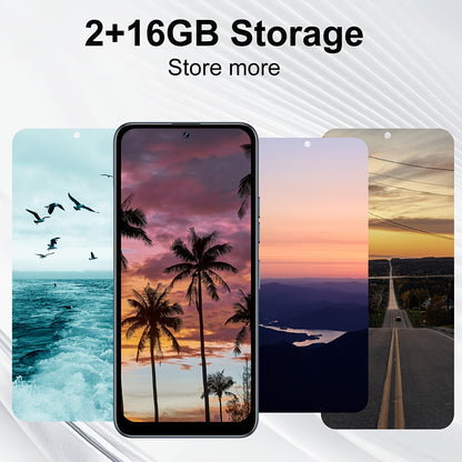 3G Android Smartphone | 2MP+5MP Camera, 6.5-Inch Touch Screen, 2GB RAM, 16GB Storage Space, Dual SIM Dual Standby, GPS, Android 8.1 System