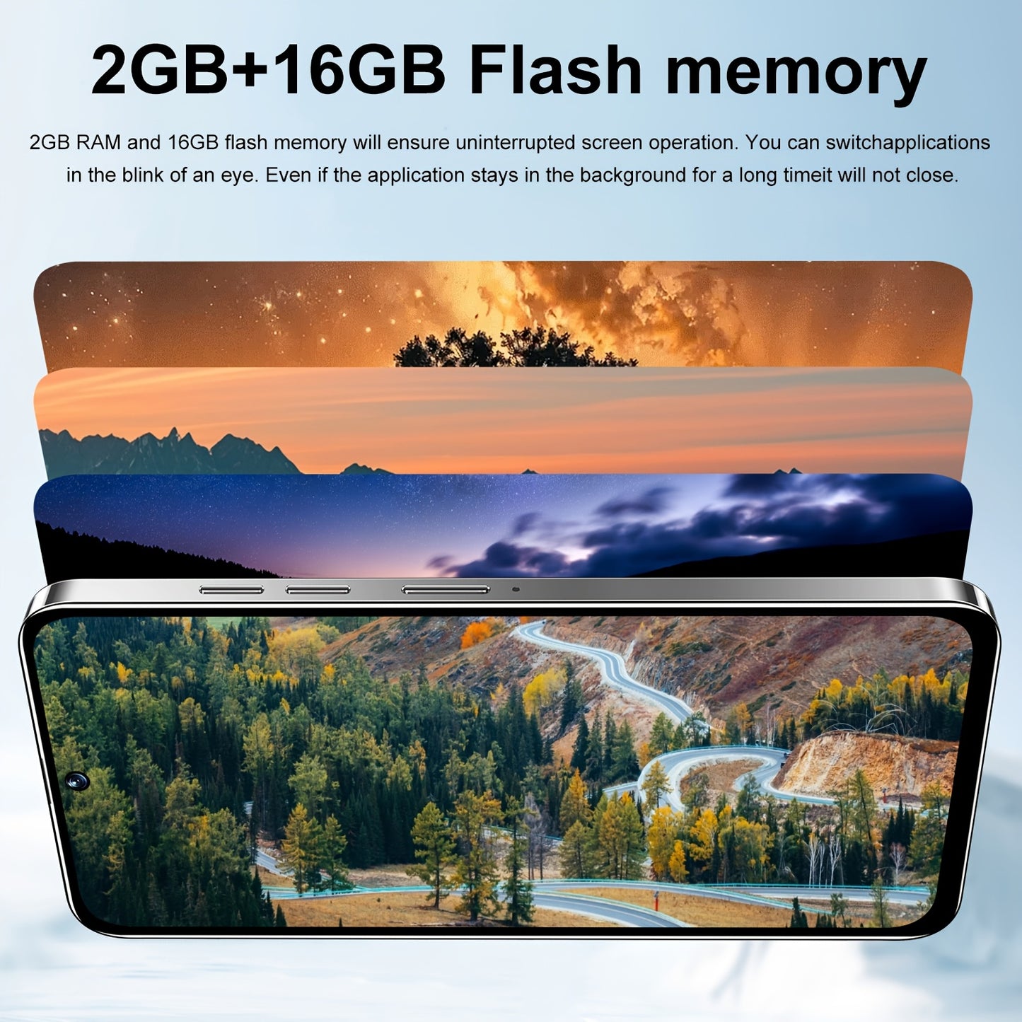 Android 8.1 Smartphone | 2Gb Ram+16Gb Storage, Dual Sim, 6.5 Inch Screen, Battery, 2Mp Front Camera, Gps, Wi-Fi, Type-C Charging