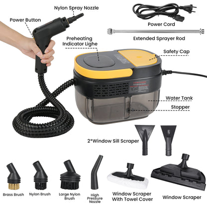 2500W High Power Steam Cleaner for Oil, Smoke, and Floor Extractors