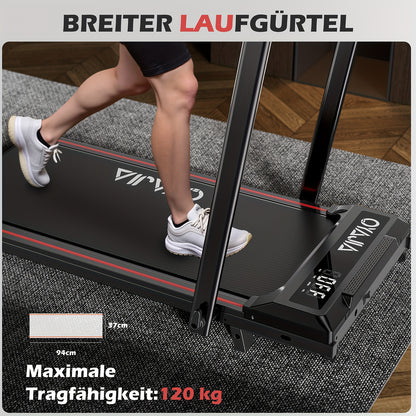 Tapis Roulant Elettrico Silenzioso Pieghevole Regolabile Velocità 12 km/h, LED