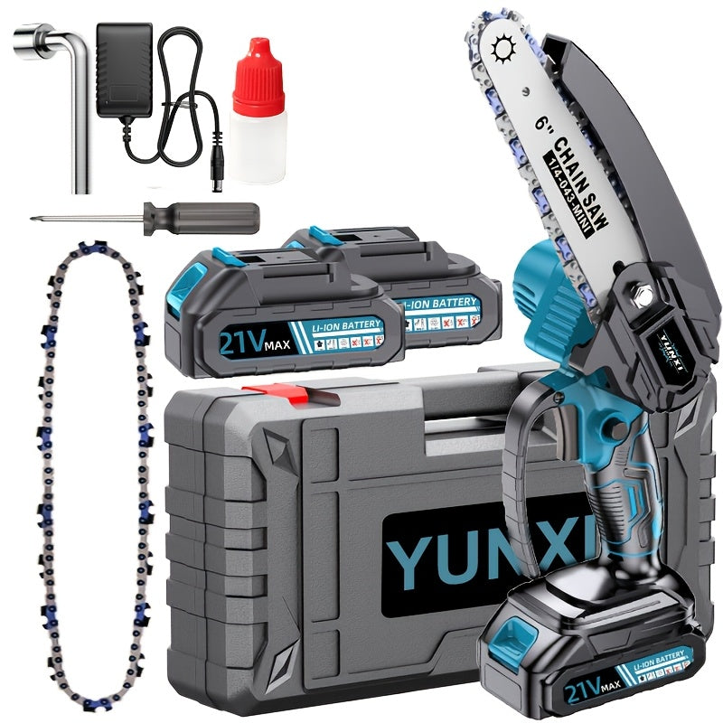 New Mini Chainsaw Wireless, Lightweight and Portable Handheld Electric Tree Cutting Machine